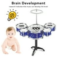 thumbnail image 4 of Toddler Jazz Drum Kit 5 Drums, Cymbal, Drumsticks, Stand  Educational Musical Toy, Improve Hand Eye Coordination, Develop Rhythm & Creativity, 4 of 8