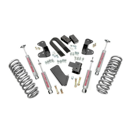 Bronco 4wd Front Lift - Rough Country - 425.20 - 2.5-inch Suspension Leveling Lift Kit w/ Premium N2.0 Shocks for Ford: 80-96 Bronco 4WD