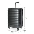 thumbnail image 3 of iFLY Fibertech 3.0 3-Piece Expandable Hardside Spinner Luggage Set – 20" Carry-On, 24" & 28" Checked, Gagdey Gray, 3 of 10