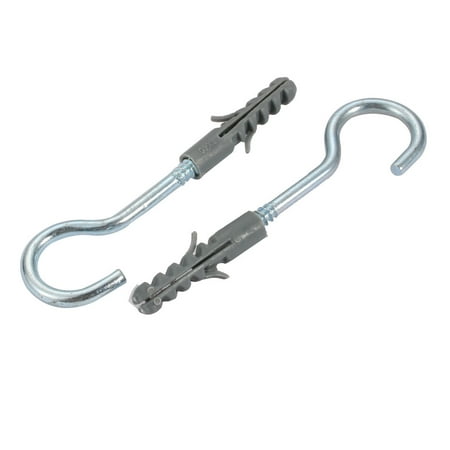 Unique Bargains 5pcs 8mmx40mm Self Drilling Drywall Anchor Gray With 18 5mm Screw Hook Eye