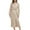 Khaki, variant on IROINNID Formal Dress for Women Wedding Guest Evening Party Formal Dress Sense Dress Spring And Fall Halter Long Sleeve Gown Satin Elegant Evening Gown,Pink