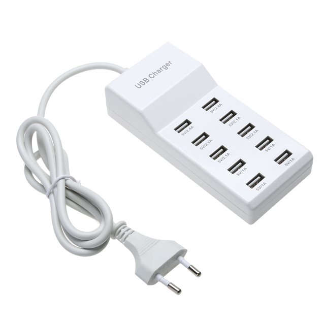 Adaptador de tira de alimentación de carga rápida de cargador de CA de pared de viaje para el hogar USB de 10 puertos Tmvgtek 1fn2rf7tc7cy8sk6D02