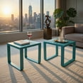 thumbnail image 4 of Resenkos Patio&nbsp;Coffee&nbsp;Tables,Patio Tables,Weather Resistant Adirondack Outdoor Side Table Set of 2-Blue, 4 of 7
