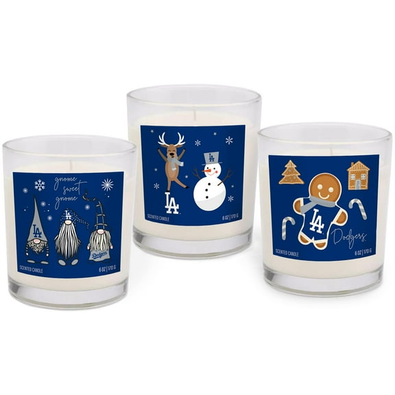 Los Angeles Dodgers 3-Pack Holiday Candle Combo