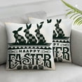 thumbnail image 3 of nygtbtfer Pillow Black and White Cushion Case Happy Farmhouse Holiday Spring Throw Pillow Covers Decoration for Home Sofa Couch Bedroom Office White, 3 of 7