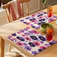thumbnail image 4 of Abstract Beauty Floral Placemats Set of 6, Watercolor Pink Purple Flowers Non-Slip Place Mats Washable Table Mats for Kitchen Dining Table Decorations Indoor/Outdoor, 4 of 9