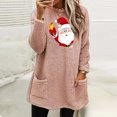 thumbnail image 2 of Viikei Christmas Sweaters for Women Plus Size Women's Round- Neck and Winter Loose Print Pocket Warm Long Sleeve Blouse Tops, 2 of 4