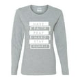 thumbnail image 2 of Wild Bobby Have Faith Pray Hard Stay Humble Inspirational/Christian Women Graphic Long Sleeve Tee, Heather Grey, Medium, 2 of 6