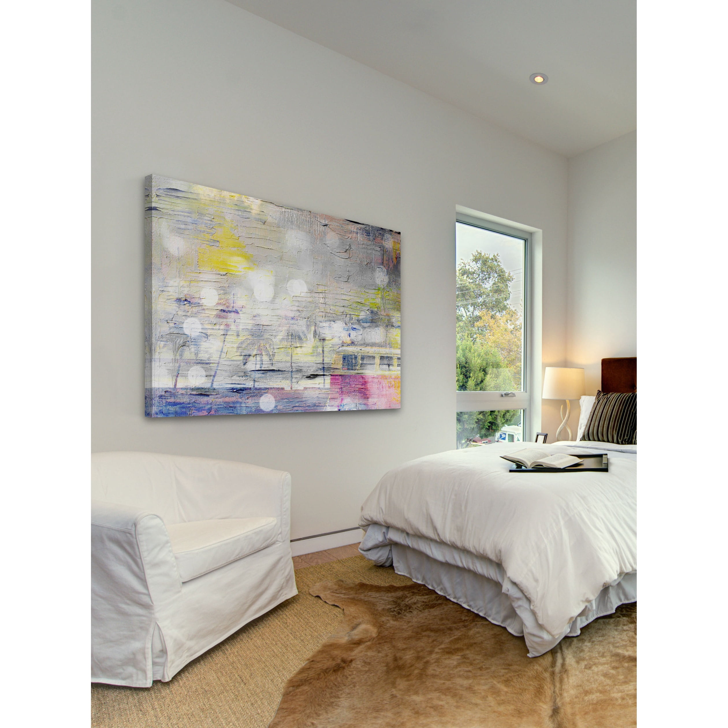 "Sunny Palm Day" Painting Print on Wrapped Canvas