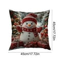 thumbnail image 3 of Horivan 1 Packs Christmas Pillow Covers 17x17 Inch Soft Flannel Holiday Decor with Hidden Zipper for Living Room Bedroom Seasonal Home Decoration Throw Pillow Cases, 3 of 6