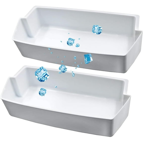 2 Pack 2187172 Refrigerator Door Shelf Bin Compatible with Whirlpool Amana Kenmore Replaces WP2187172, 2187172K, 2187194K