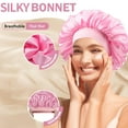 thumbnail image 7 of Red Satin Head Bonnets for Hair Women Sleeping Night Sleep Wrap Cap Bonnet Single Layer 1Pack, 7 of 7