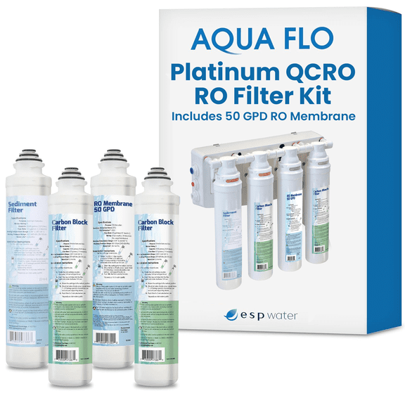 Aqua Flo Platinum QCRO 4-Stage RO Filter Kit with 50 GPD Membrane