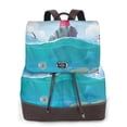thumbnail image 1 of Balery Lighthouse Sea Port Mochila de Cuero para Mujeres, Gran Capacidad, Bolsa de Viaje Multifuncional, Mochila de Cuero y Bolsa de Hombro para Mujeres, 1 of 4