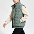 thumbnail image 5 of YUANxueke Boys Puffer Vest Zip Up Stand Collar Casual Fleece Lined Quilted Sleeveless Jackets with Pockets for 7-16 Years, 5 of 8