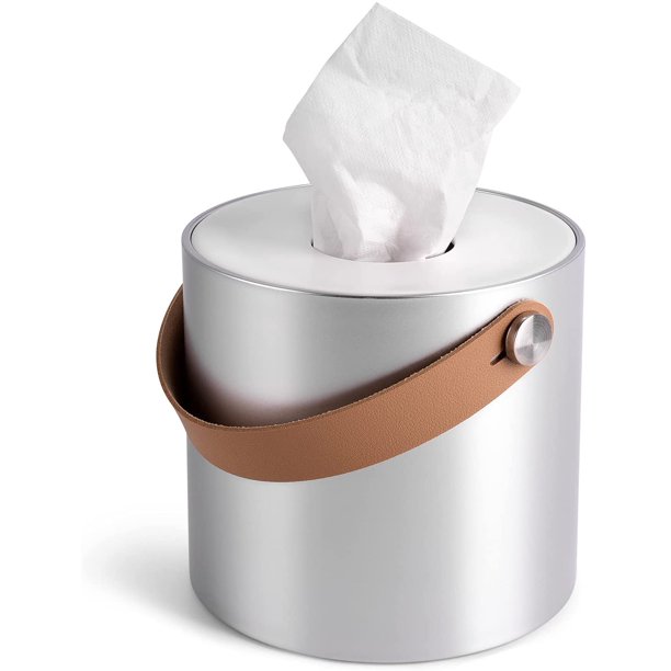 Modern Round Tissue Dispenser Holder Plastic Box Cover Napkin Organizer
