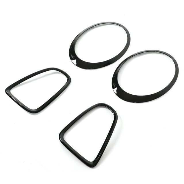 Headlight Cover Trims,4pcs Gloss Black Headlight Taillight Guard Trim Headlight Bezel Trim Class Leading Features