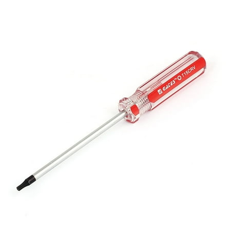 - Clear Red Plastic Handle 3mm Tip T15 Magnetic Torx Security Screwdriver
