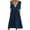 Navy, variant on Bigersell Women Dress Shirts Summer Female V-Neck Half Sleeve Midi Sun Dress Dress Style D-4 Summer Dresses Ladies 2024 Casual Regular Summer Dresses , Light Blue L