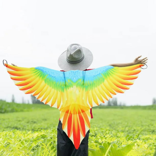 Conjunto de disfraz de pájaro Yinane capa de alas de loro Naranja