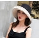 thumbnail image 4 of Women Wide Brim Sun Hats Metal Wired Edge Summer UV Protection Beach Fishing Hat for Hiking Garden Travel Chin Strap, 4 of 5
