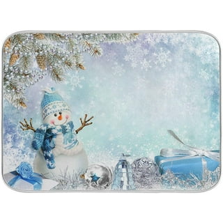 Winter Snowflake Christmas Gnomes Dish Drying Mat 18x24 for Kitchen Counter  Snowman Xmas Tree Drying Mat Pad Absorbent Fast Dry Dishes Draining Mats  Large Holid… in 2023