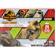 Jurassic -World: Chaos Theory 2024 Holiday Advent Calendar with 24 Day Countdown, 30 Dinosaur-Related Toy Surprises, 20 Mini Dinos, 1 Human, 9 Fence Pieces
