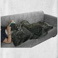 thumbnail image 6 of Black and White Soft Flannel Fleece Throw Blanket, Curvy Asphalt Road Yellow Line in Middle Nature Forest Trees, Cozy Plush for Indoor and Outdoor Use, 70" x 90", Black Grey Yellow, by Ambesonne, 6 of 6