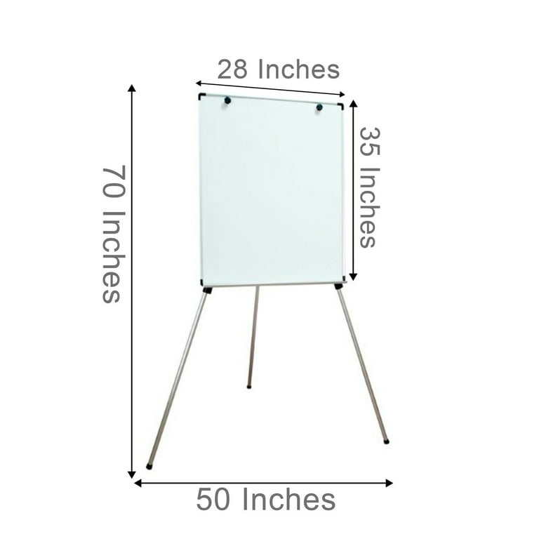 VIZ-PRO Magnetic Whiteboard Easel, 36 x 24 Inches, Portable Dry Erase Board  Height Adjustable for School Office and Home