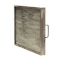 thumbnail image 3 of All the Rages HG2000-RGH 15.50 x 12 in. Home Elegant Designs Decorative Wood Serving Tray with Handle, Rustic Gray, 3 of 4