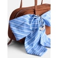thumbnail image 3 of Madden NYC Women's Faux Suede East West Bowling Bag, Cognac, 3 of 8
