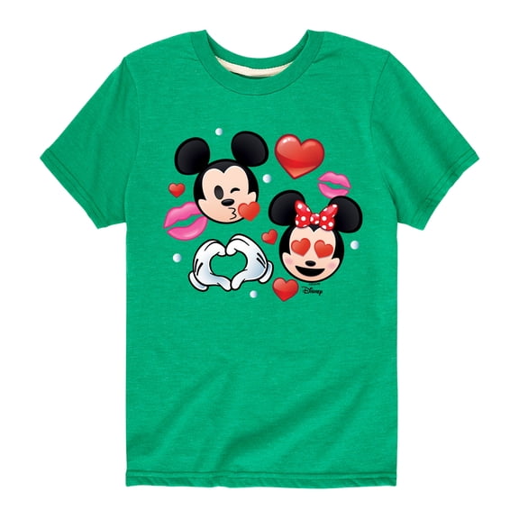 Disney Emoji - Mickey Minnie Love - Toddler And Youth Short Sleeve Graphic T-Shirt