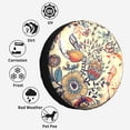 thumbnail image 6 of Kdxio Floral With Birds And Fantasy Flowers for Tire Cover Wheel Protectors Tyre Covers Weatherproof Wheel Covers Universal Fit for Trailer Rv SUV Truck Camper Travel Trailers 15 inch, 6 of 8