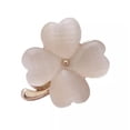 thumbnail image 4 of K-KED 1pc Shamrock Brooch Four Leaf Clover Metal Pin Artist Delicate Jewelry Lapel or Fabric-Pink, 4 of 9