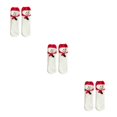 thumbnail image 4 of relayinert Expérience Confort avec Ces Larges Applications Chaussettes Moelleuses Chapeau Rouge Bonhomme de Neige 3ensemble, 4 of 6