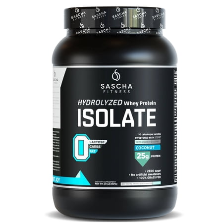 SASCHA FITNESS Hydrolyzed Whey Protein Isolate 100% Grass-Fed (2 Pound)