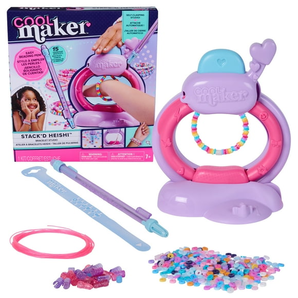 Cool Maker, Stack’d Heishi Studio Bracelet Making Kit with Easy Beading Pen & over 1200 Beads for Bracelets, Makes 15, Arts and Crafts Kids Toys for Girls Ages 7 and up