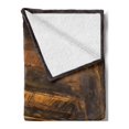 thumbnail image 2 of Cartoon Soft Flannel Fleece Throw Blanket, Art of a Painting Abandoned Mine Explorer Mystic Adventure Print, Cozy Plush for Indoor and Outdoor Use, 70" x 90", Yellow and Brown, by Ambesonne, 2 of 5