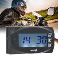 thumbnail image 4 of Medidor de Temperatura de Voltaje de la Motocicleta Temperatura del Agua de la Motocicleta Medidor DC12V Pantalla LCD Luz de Fondo Azul Impermeable Universal para Moto ANGGREK  Otros, 4 of 8