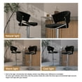 thumbnail image 5 of UIXE Velvet Black Bar Stools Set of 2 Modern High Back Swivel Barstool for Kitchen Counter Square Island, 5 of 5