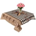 thumbnail image 2 of Brown Texas Star Retro Table Cloth Waterproof Tablecloths, Country Star Buffalo Plaid Wooden Tablecloth Dining Table Cover for Kitchen Party Tabletop Outdoor, Square Tablecloth 54x54 Inch, 2 of 9