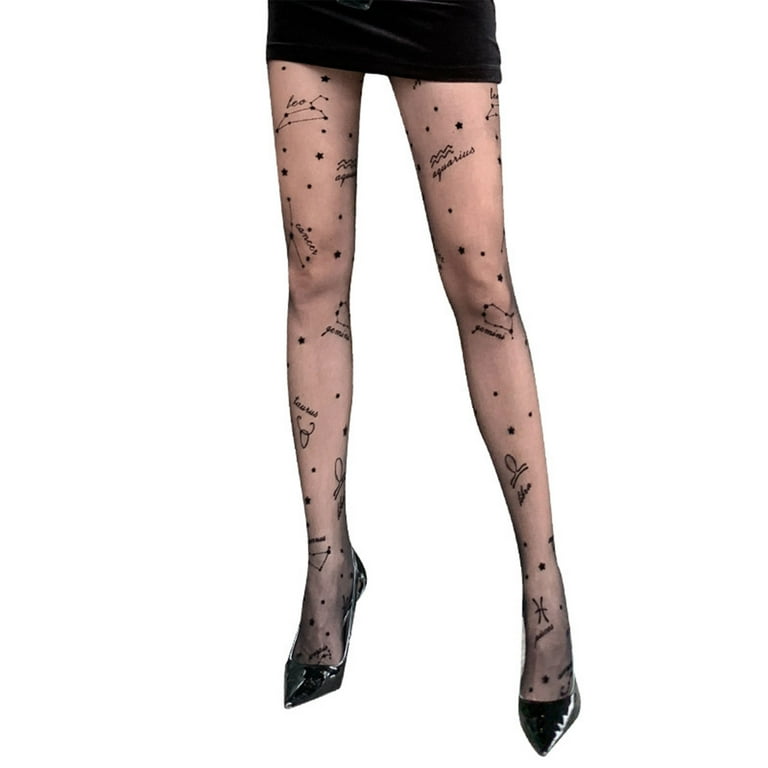 Women Summer Thin Transparent Silky Pantyhose Gothic Sexy Vintage Leopard  Animal Pattern Sheer Tights Seamless Stockings - AliExpress