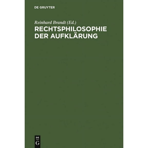 Rechtsphilosophie der Aufklärung, (Hardcover)