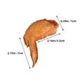 thumbnail image 2 of 3 piezas de alitas de pollo asadas falsas, adorno decorativo de alitas de pollo horneadas, modelo de comida artificial, 2 of 8