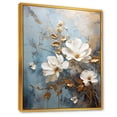 thumbnail image 2 of Designart "Cool Tone Floral Collection III" Seasonal Flowers Floater Framed Wall Art Living Room, 2 of 5