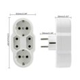 thumbnail image 4 of 250v Triple Plug Protective Contact Multiple Plug Power Distribution Adapter EU To Russian Good Quality Conversion Socket, 4 of 5