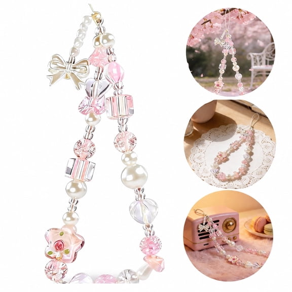 Beaded Camera Wrist Strap Cute Digital Camera Charm Lanyard, Phone Wristlet Charms, Phone Chain for Camera