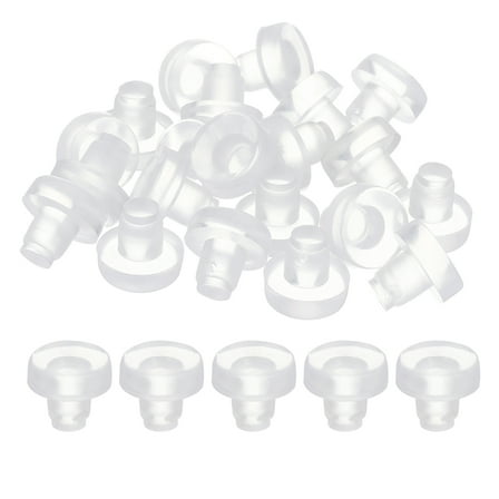 Uxcell 60 Pack Glass Table Top Bumpers with Stem, Table Top Spacers for 6mm/0.24" Hole