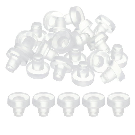 Uxcell 60 Pack Glass Table Top Bumpers with Stem, Table Top Spacers for 6mm/0.24" Hole