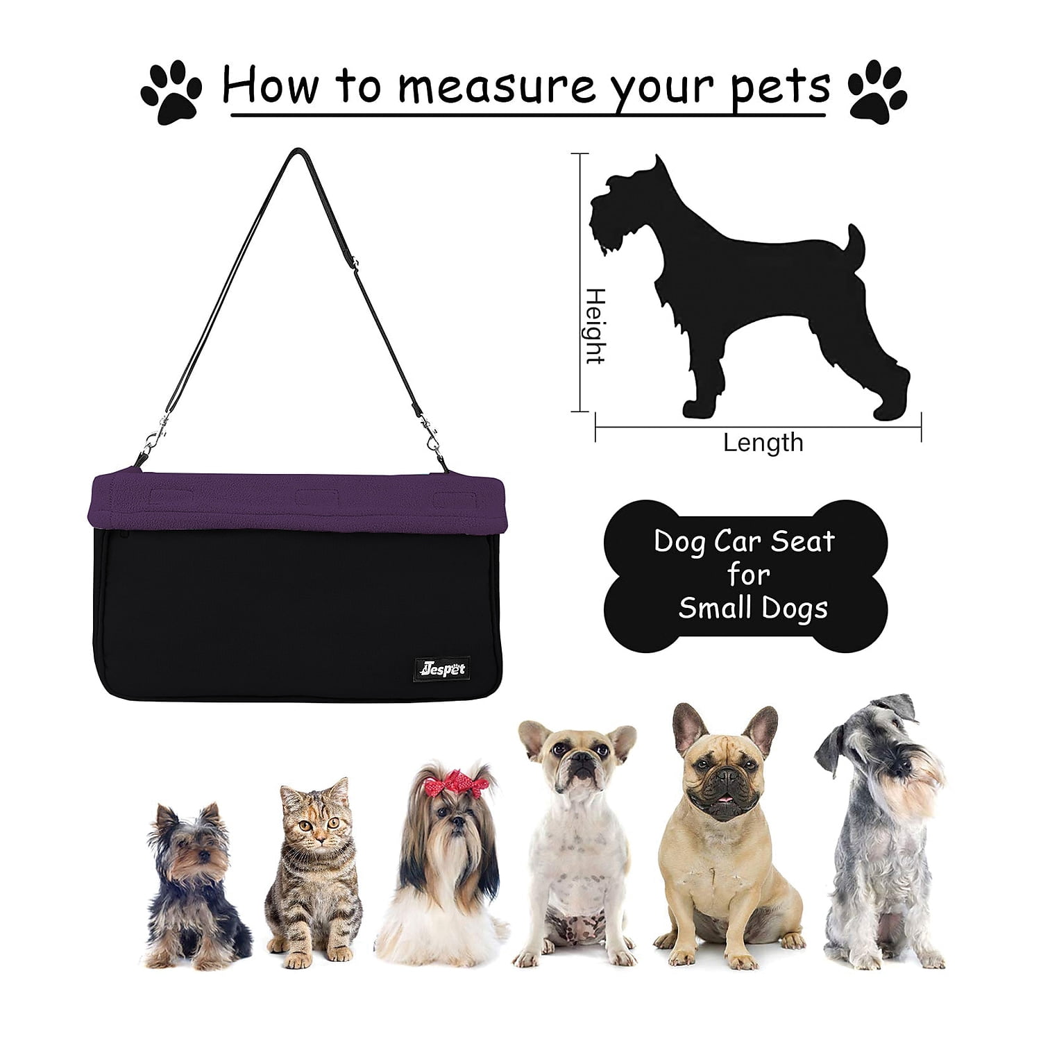212 Main PCD-42PP 16 in. Booster Dog Car Seat, Purple